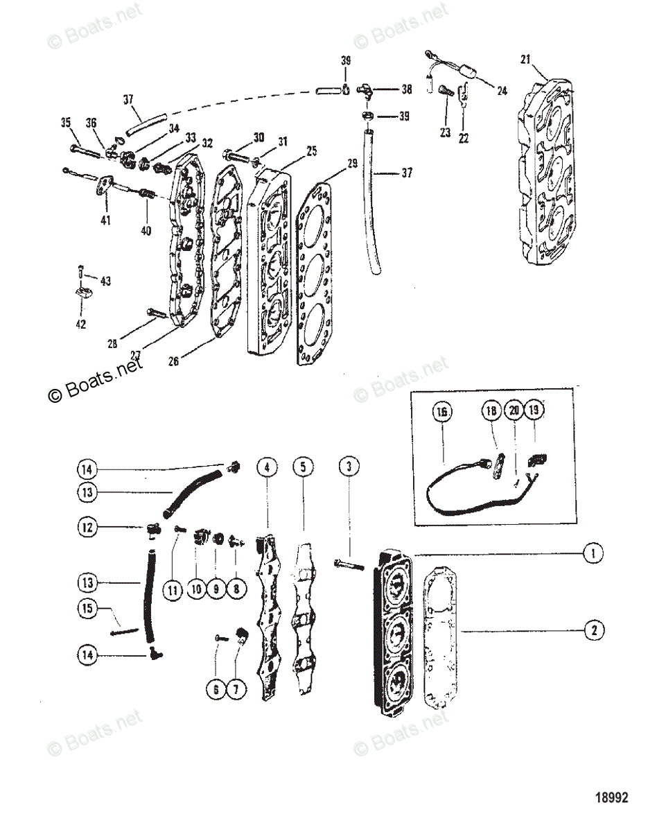 Mercury Outboard 200HP OEM Parts Diagram for CYLINDER HEAD