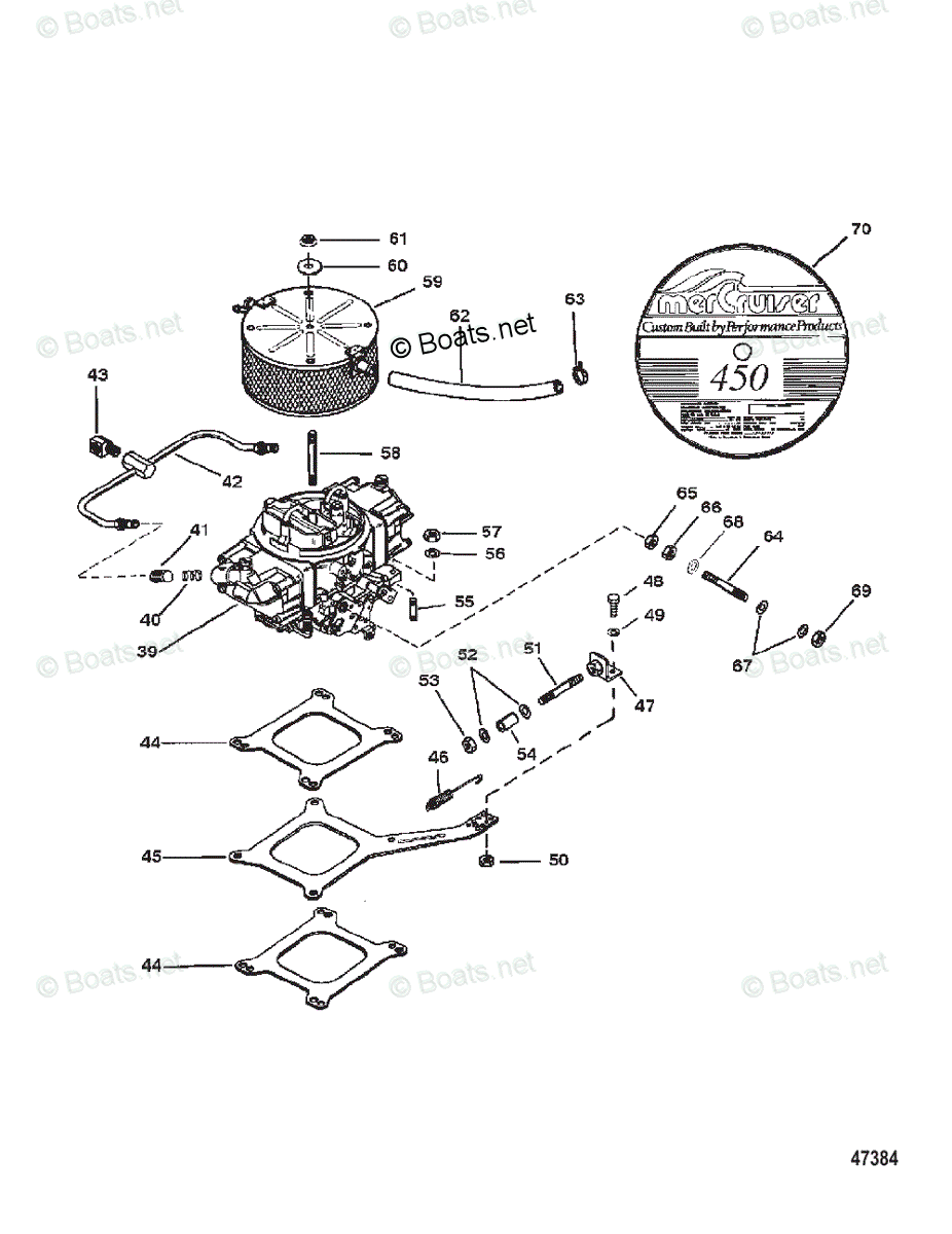 Mercury MerCruiser Sterndrive Parts by Size & Serial Engines - Gas OEM