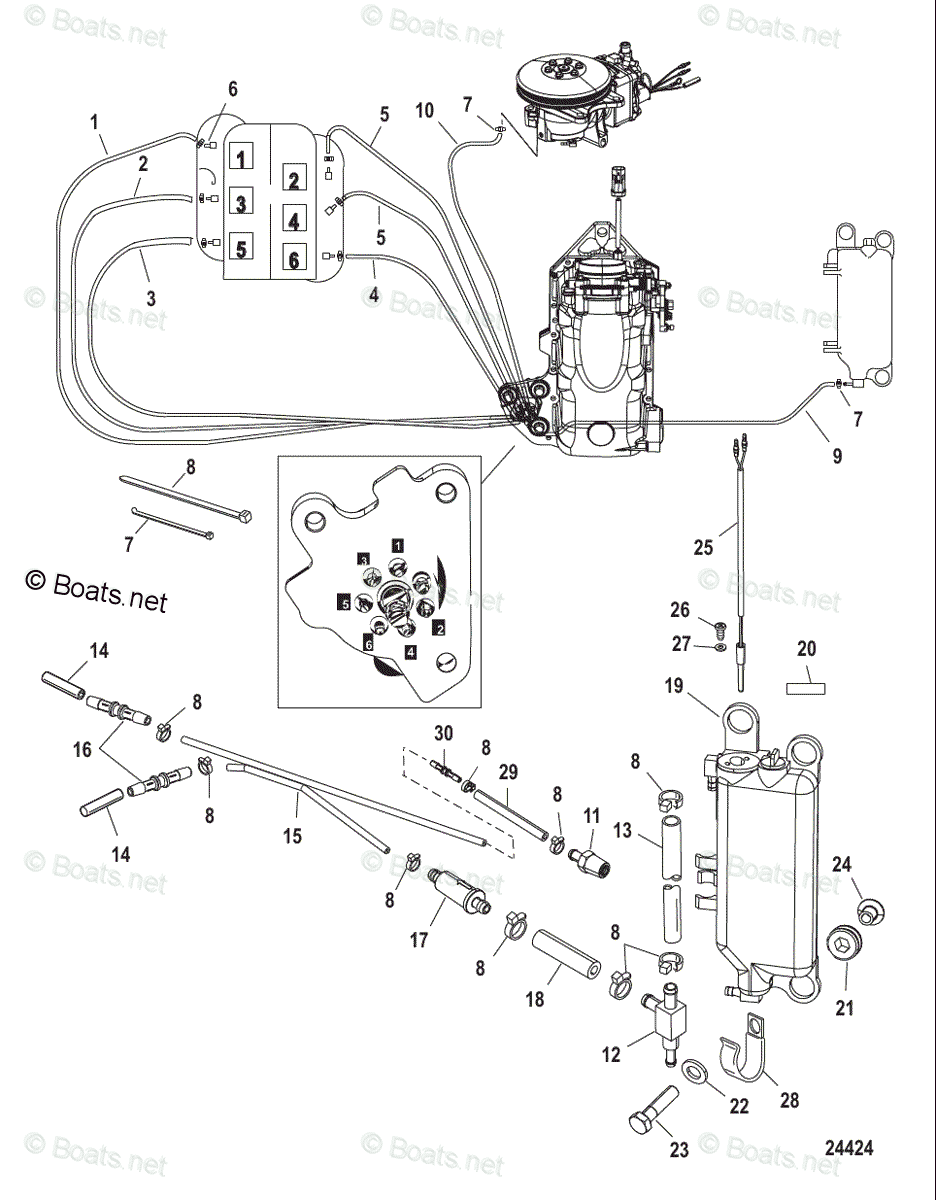 Mercury Outboard 150HP OEM Parts Diagram For Oil Injection Components ...