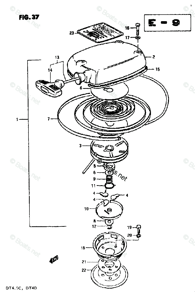 Suzuki Outboard 1977 OEM Parts Diagram for STARTER | Boats.net