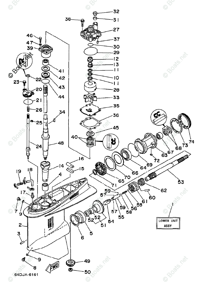 Yamaha 150 Outboard Motor Parts Diagram | Reviewmotors.co