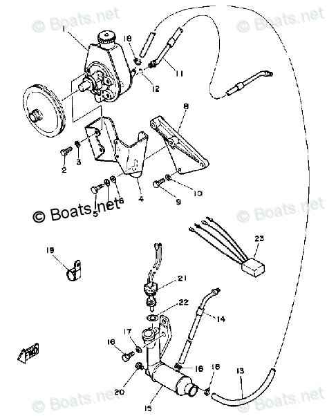 Yamaha Sterndrive 5.0L 305 CID V8 1989 OEM Parts Diagram for Power