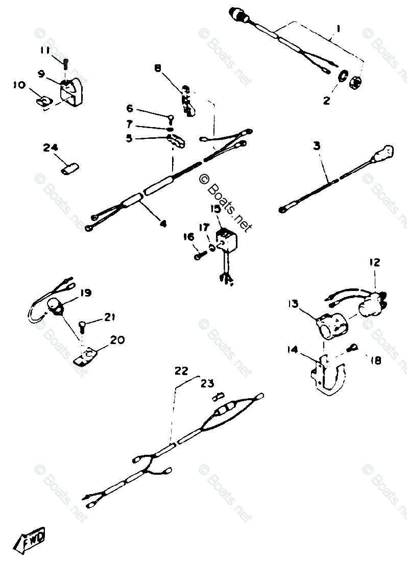 Yamaha Outboard Parts by HP 9.9HP OEM Parts Diagram for Electric Parts