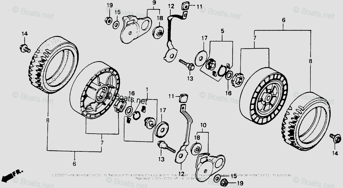 Honda Lawn Mowers HR214 SXA VIN HR214 1000001 OEM Parts Diagram