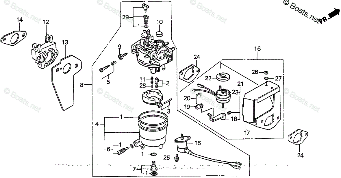 Honda Generators EXW171S A VIN# EB5-1000001 OEM Parts Diagram for ...