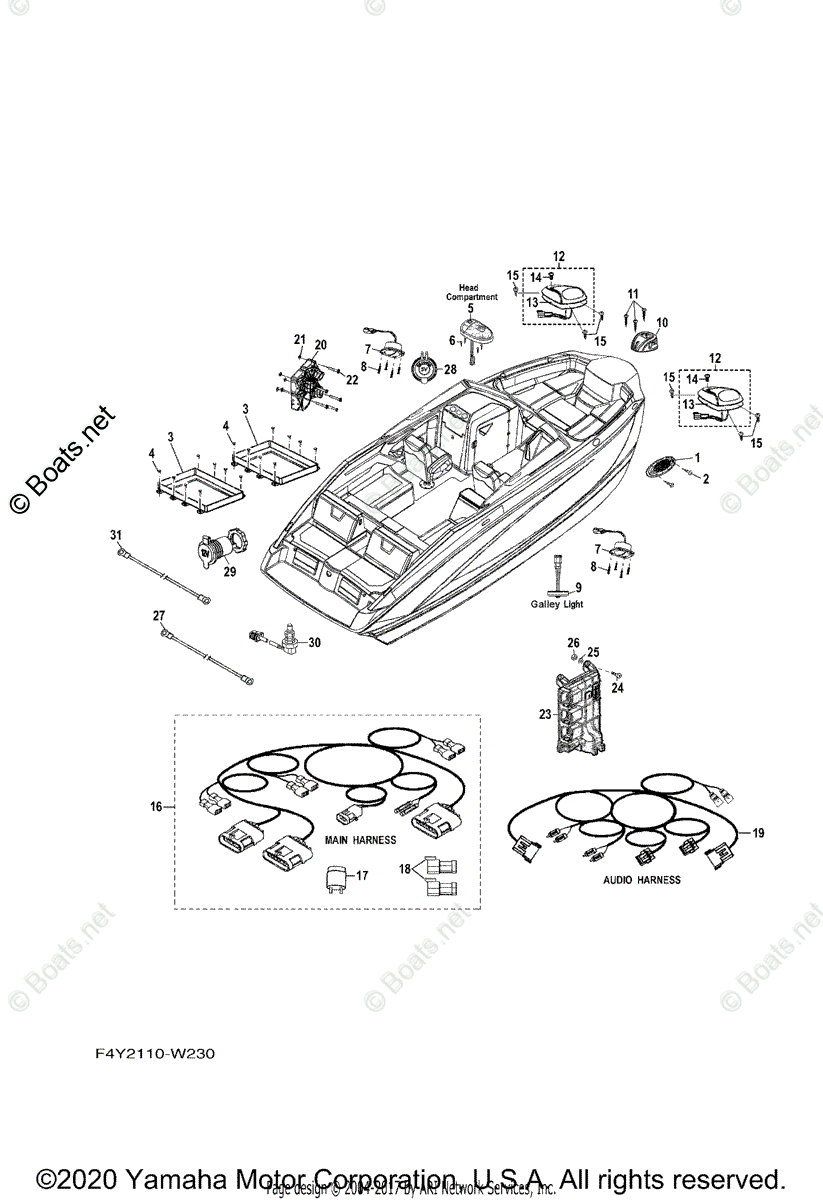 Yamaha Boats 2021 OEM Parts Diagram for ELECTRICAL 3