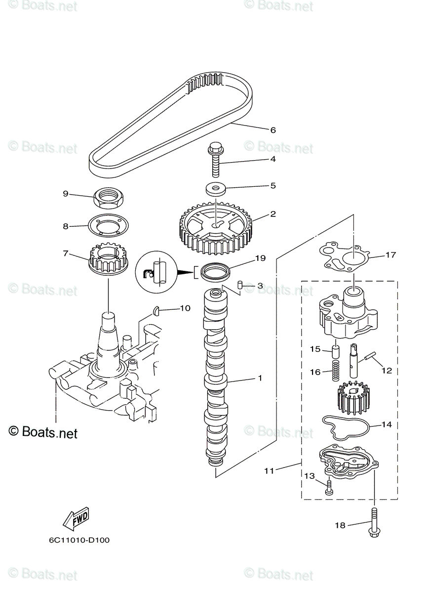 Yamaha Outboard 2005 Oem Parts Diagram For Oil Pump 