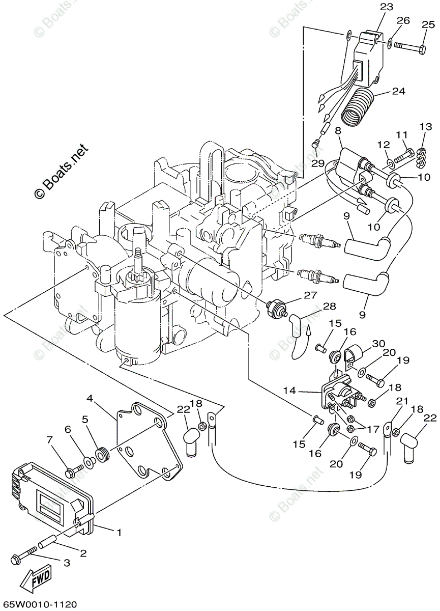 Yamaha Outboard 2002 OEM Parts Diagram for ELECTRICAL (1