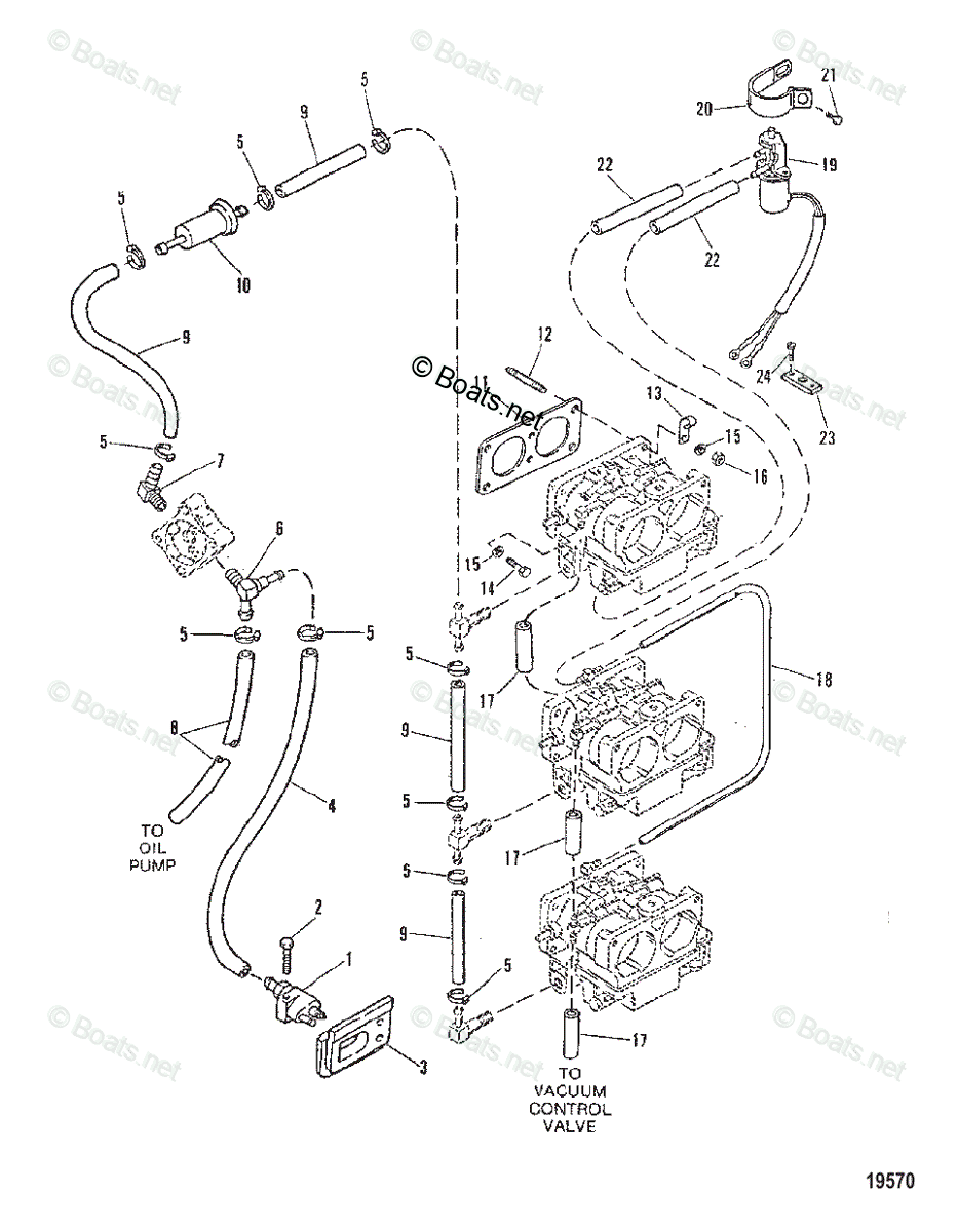 Mercury Outboard Hp Oem Parts Diagram For Fuel Lines Boats Net