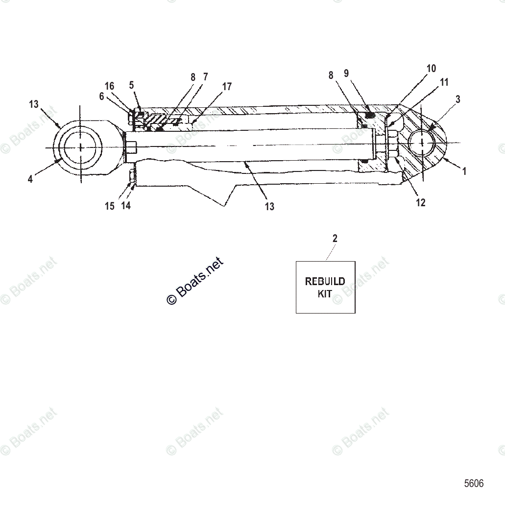 Mercruiser Sterndrive Outdrives OEM Parts Diagram For Steering Cylinder ...