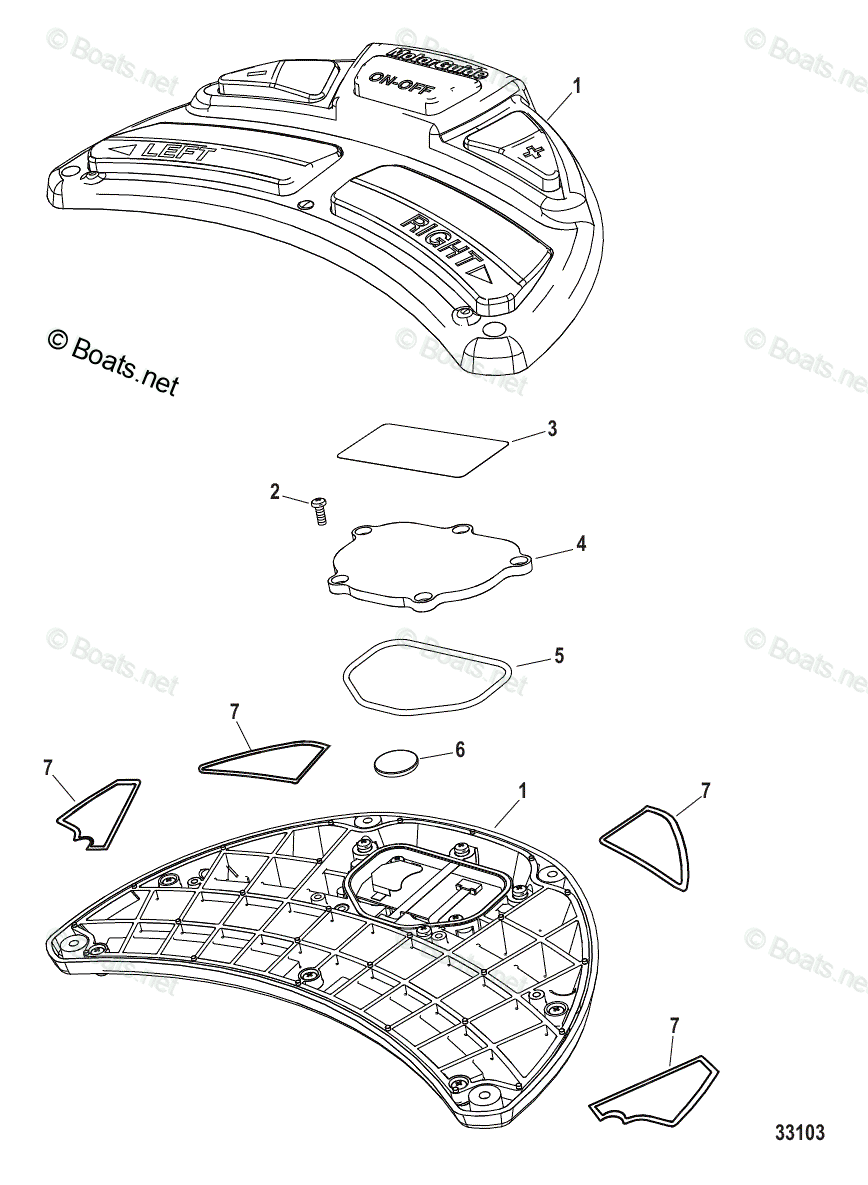 Motorguide Trolling Motor MotorGuide Brute Series OEM Parts Diagram for