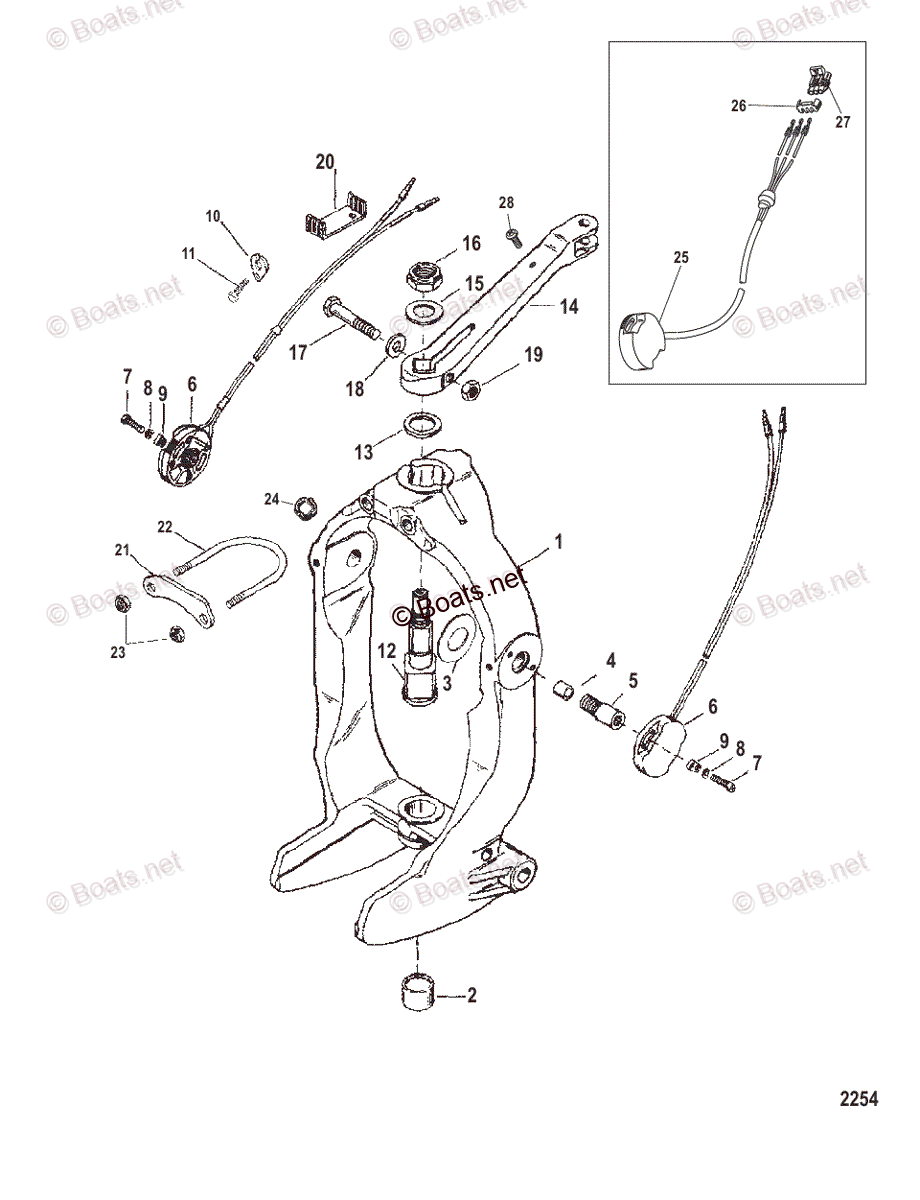 Mercruiser Sterndrive Outdrives OEM Parts Diagram For GIMBAL RING AND ...