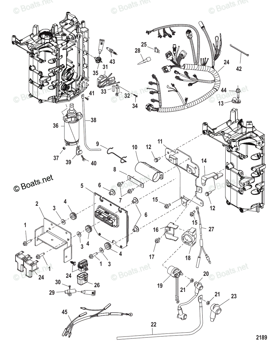 Mercury Outboard 50hp Oem Parts Diagram For Electrical Components(usa 