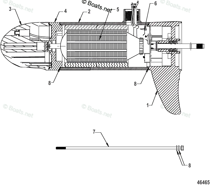 Trolling Motor Xi5 Series OEM Parts Diagram for