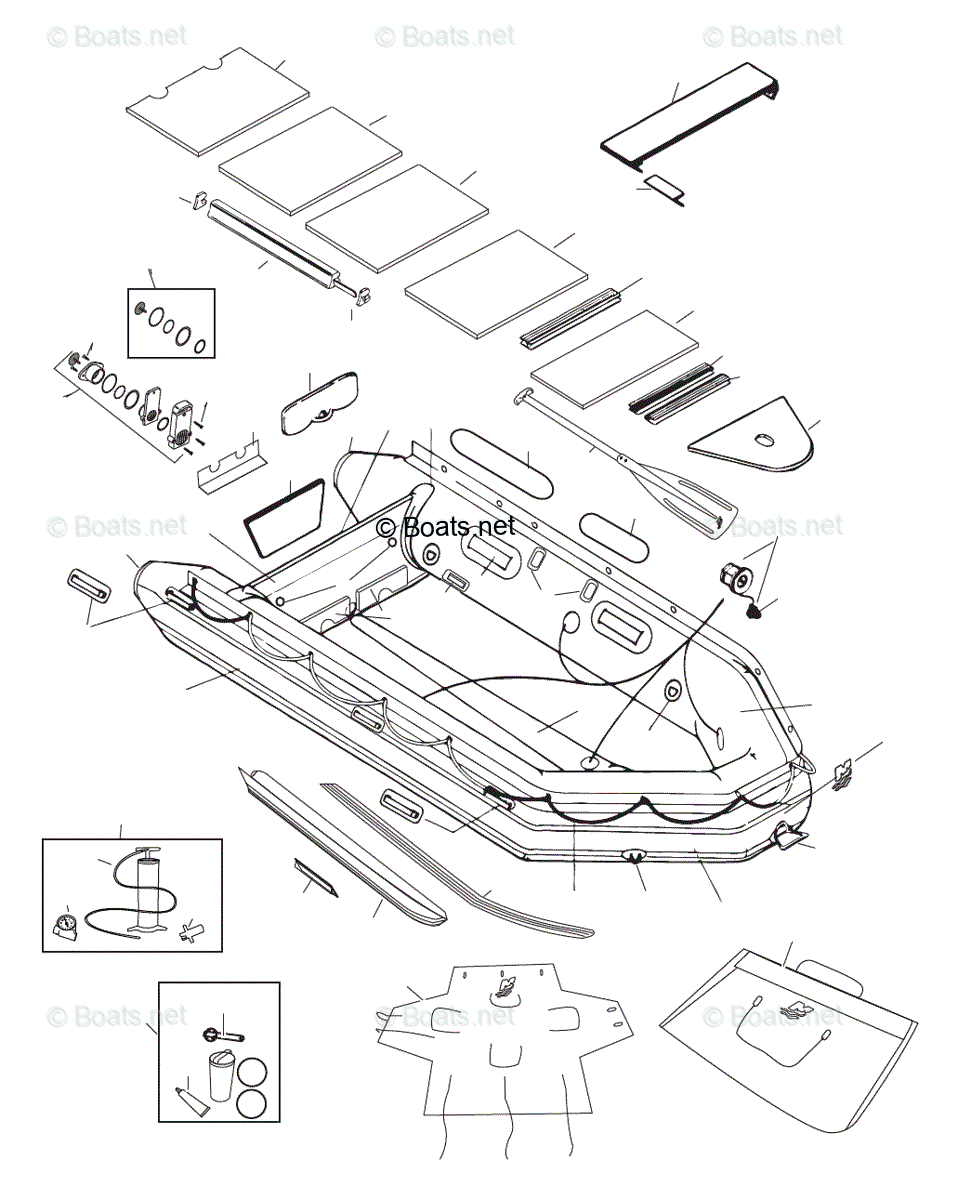 Mercury Inflatable Boats 2013 OEM Parts Diagram for Heavy Duty 470 XS