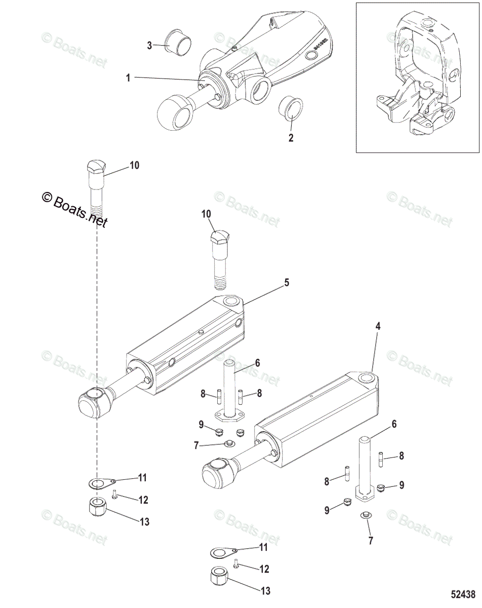 Mercruiser Sterndrive Outdrives OEM Parts Diagram for Trim