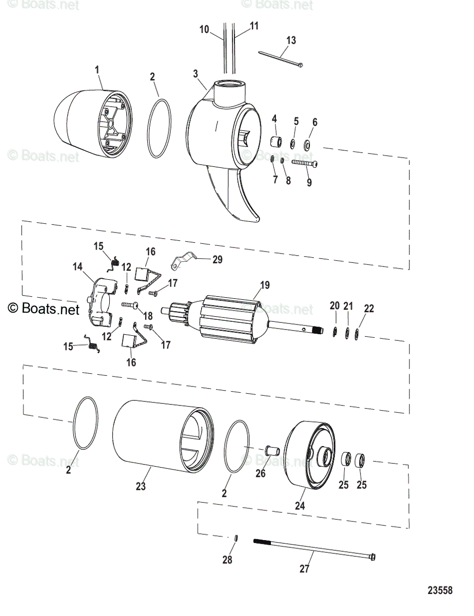 Trolling Motor Wireless Series OEM Parts Diagram