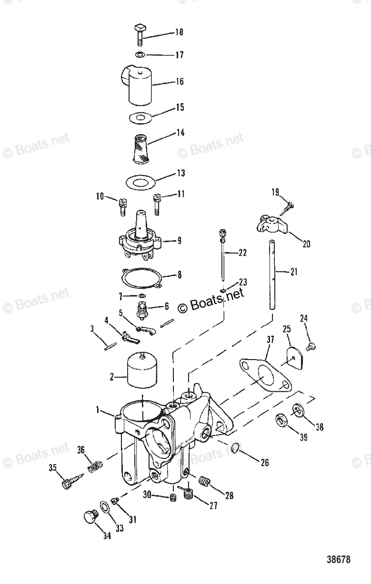 4.5 HP Mercury 4.5 Outboard Motor Parts Manual 1984-5595532 & up 