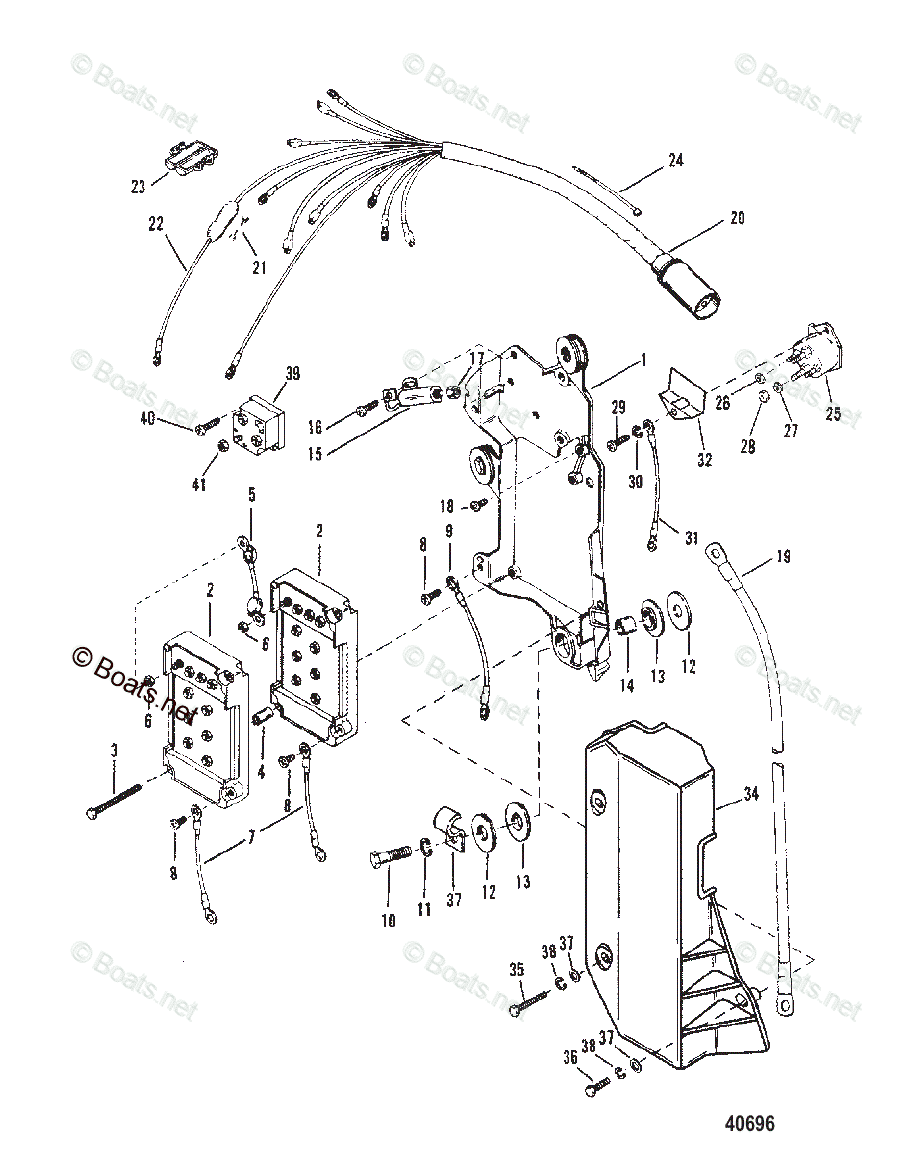 Mercury Outboard 200HP OEM Parts Diagram for WIRING HARNESS/STARTER ...