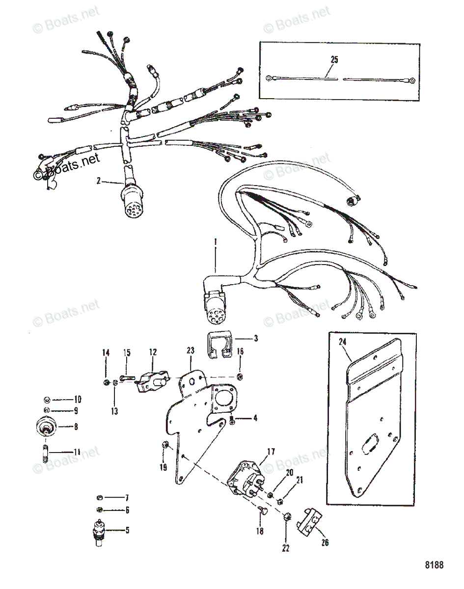 Mercruiser Sterndrive Gas Engines OEM Parts Diagram for WIRING HARNESS ...