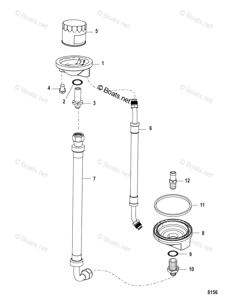 Mercruiser Sterndrive Gas Engines OEM Parts Diagram for REMOTE OIL