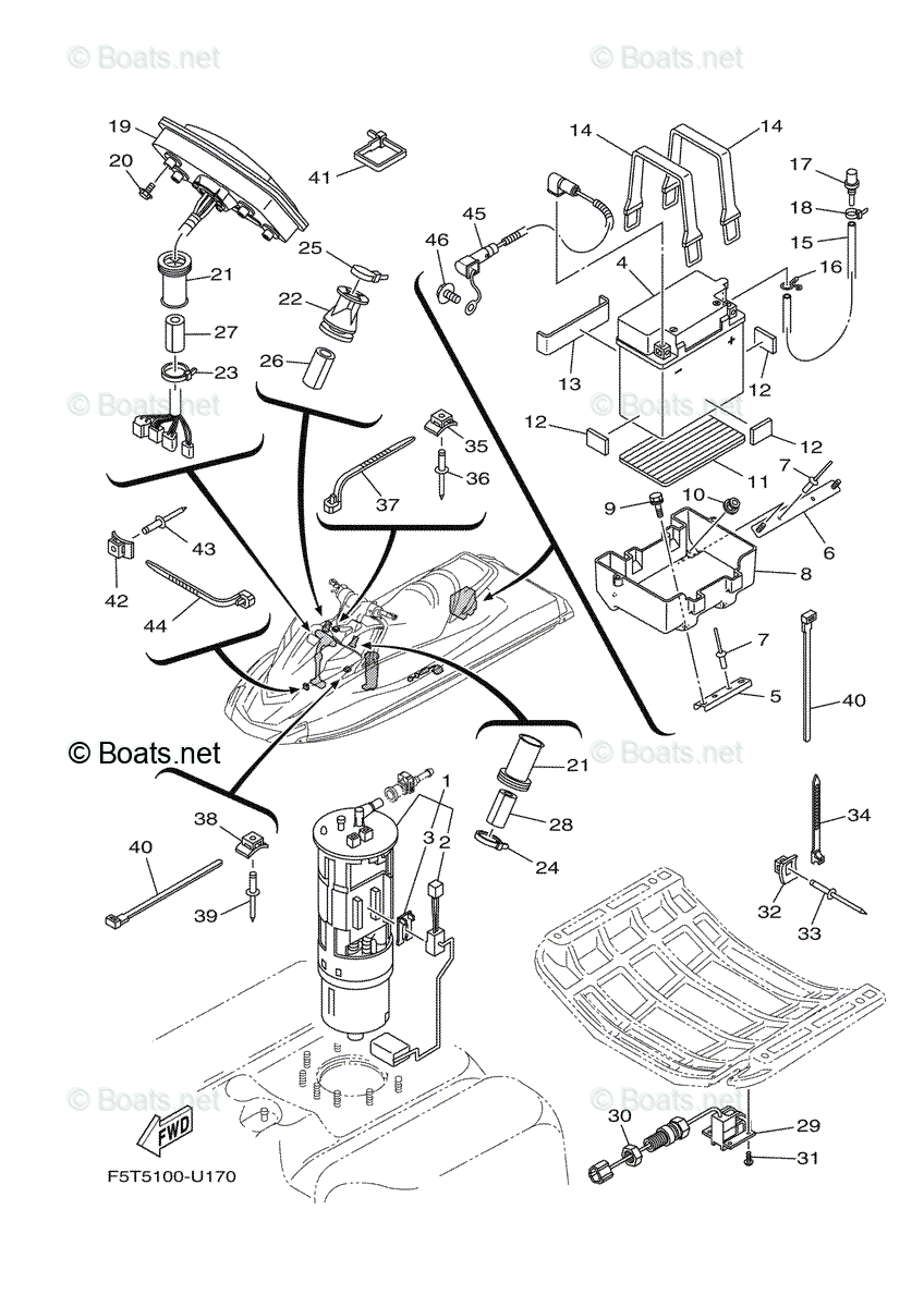 Yamaha Waverunner 2019 OEM Parts Diagram for ELECTRICAL 3 | Boats.net