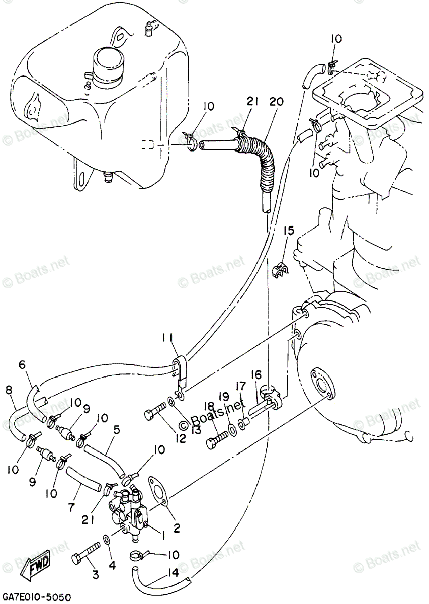 Yamaha Waverunner 1995 OEM Parts Diagram for Oil Pump (For Oil