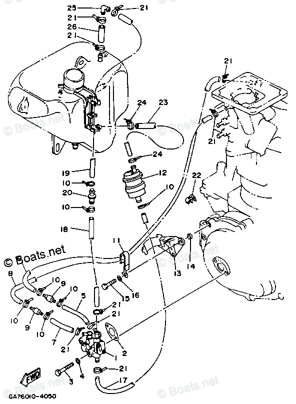 Yamaha Waverunner 1994 OEM Parts Diagram for Oil Pump (For Oil