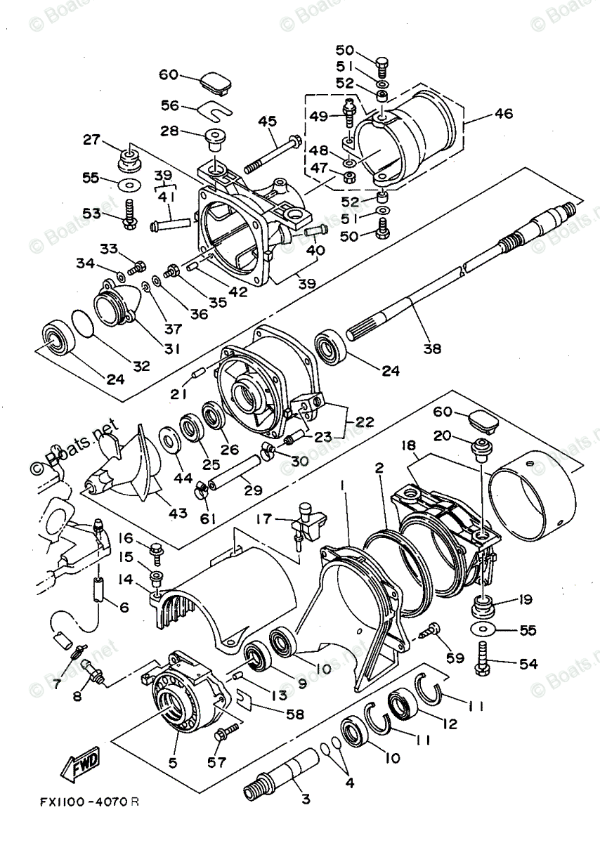まのさま　確認用 Yamaha Waverunner 1994 OEM Parts Diagram for Jet Unit