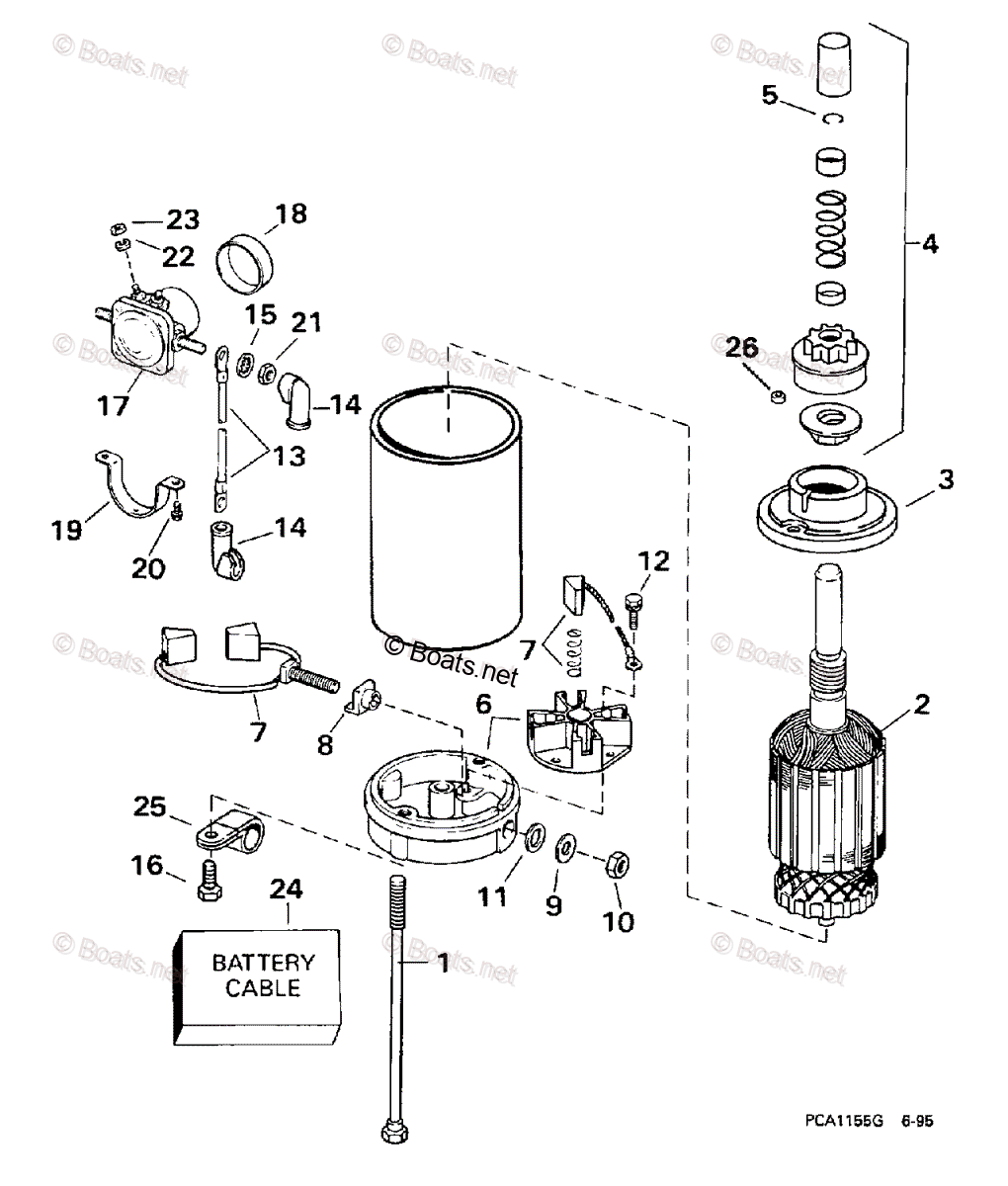 maring530様 Evinrude Outboard 1998 OEM Parts Diagram for Electric