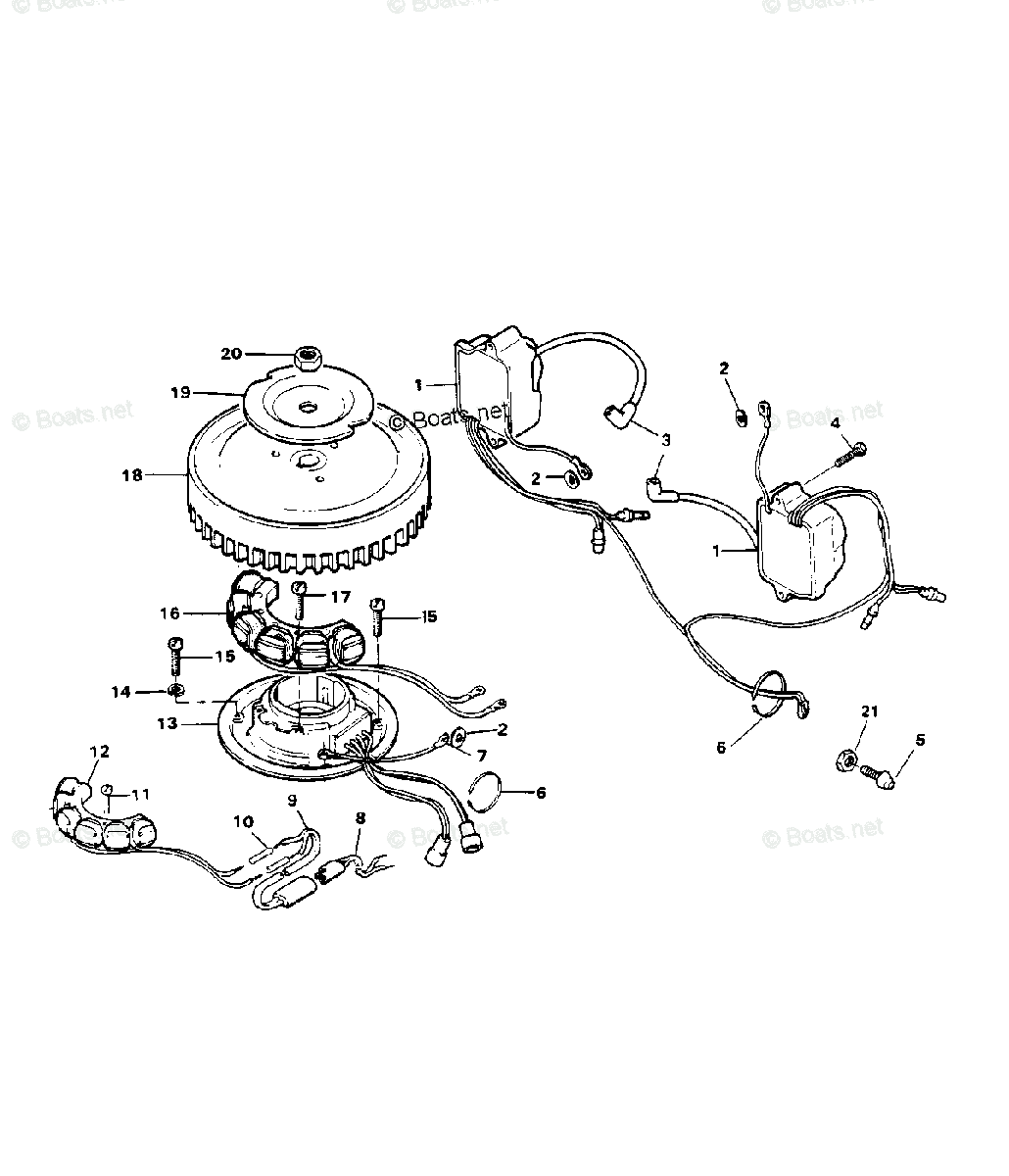 Chrysler Outboard 7.5HP OEM Parts Diagram for Electrical Components