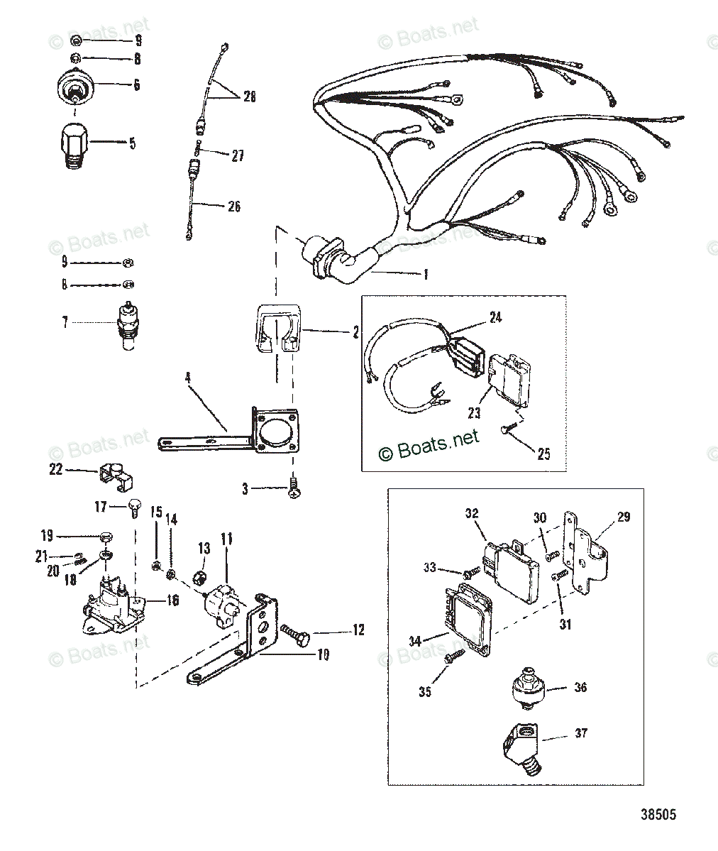 Mercury MerCruiser Sterndrive Parts by Size & Serial Engines - Gas OEM