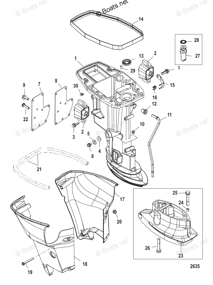 Mercury Mercury And Mariner Outboard Parts By Hp And Liter 9