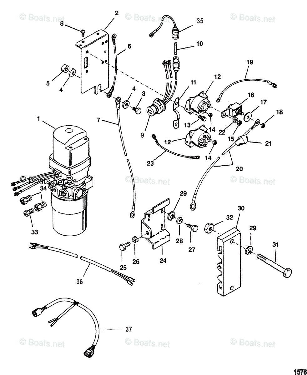 Mercury Outboard 150HP OEM Parts Diagram For HYDRAULIC PUMP AND ...