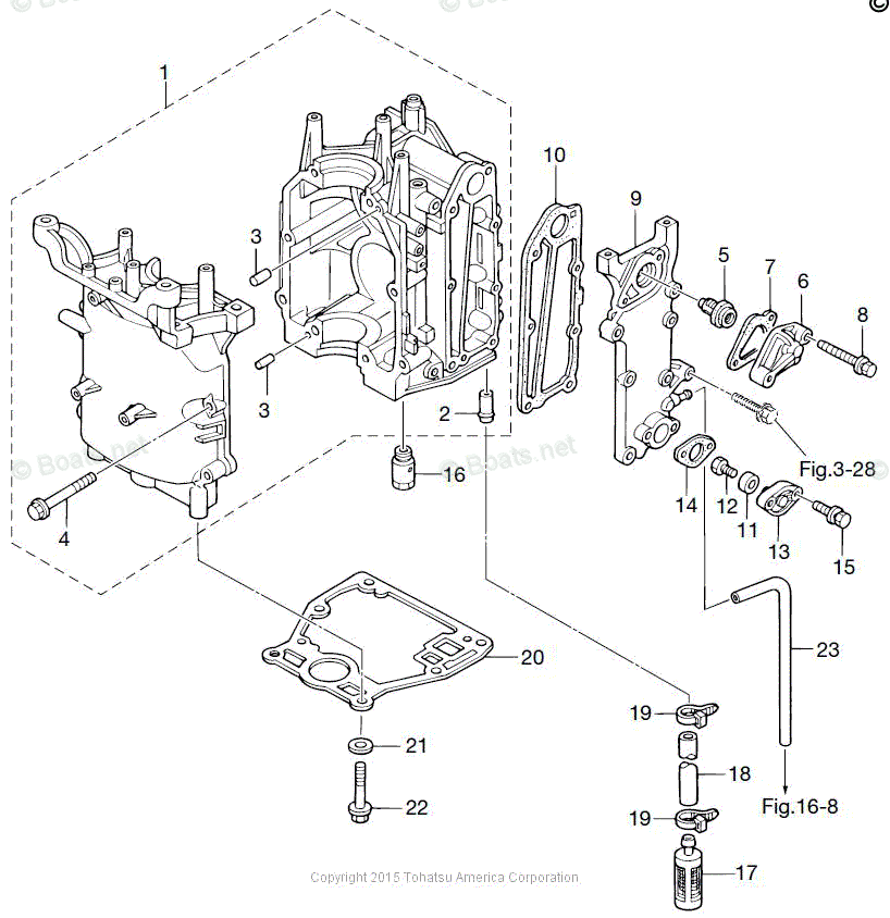 Tohatsu Outboard 2013 OEM Parts Diagram for CYLINDER CRANK