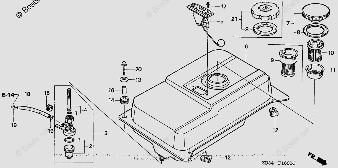 Honda Generators EM1600X A VIN GX1401000001 TO GX1403263982 OEM