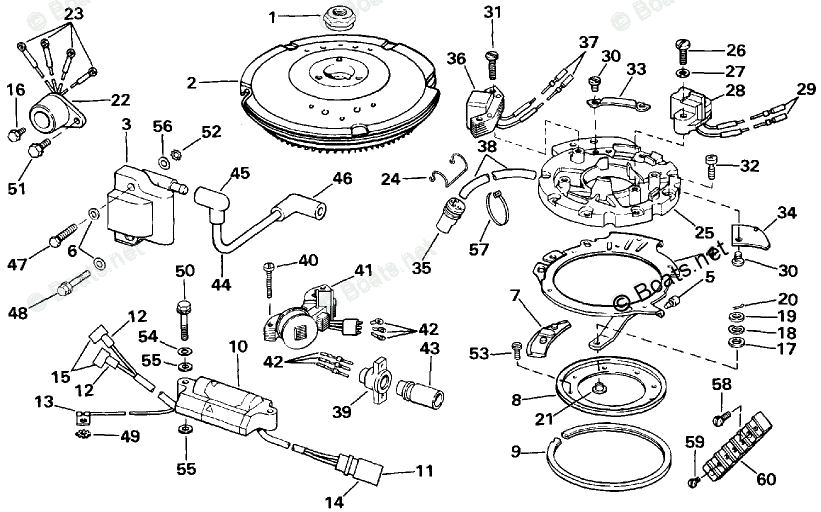 Johnson Outboard 15HP OEM Parts Diagram for IGNITION