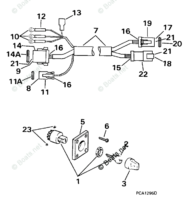 Johnson Outboard Parts by HP 60HP OEM Parts Diagram for Ignition Switch