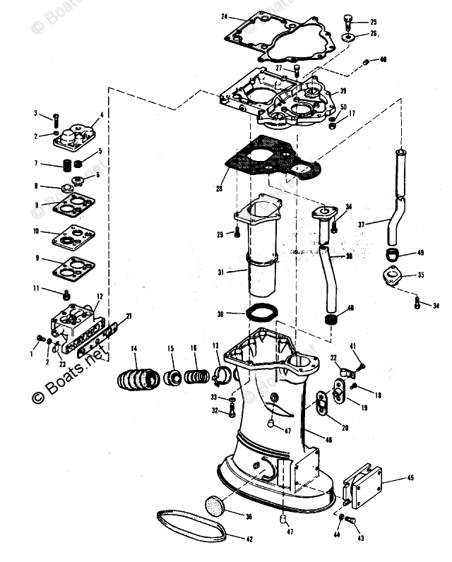 Evinrude Outboard Parts by HP 85HP OEM Parts Diagram for EXHAUST