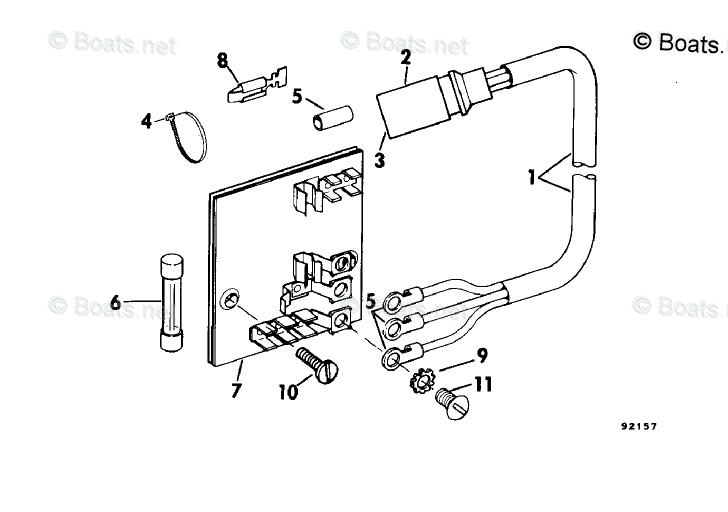 Johnson Rigging Parts & Accessories 1980 OEM Parts Diagram for CONTROL