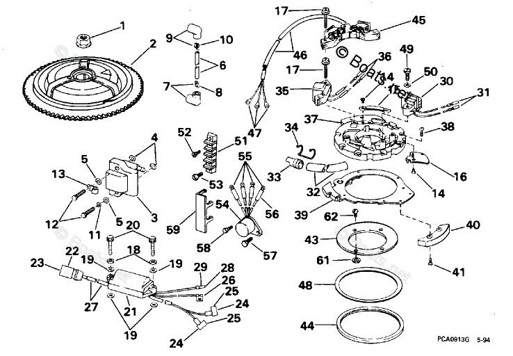 Evinrude Outboard Parts by Year 1995 OEM Parts Diagram for Ignition