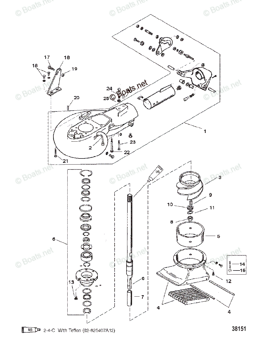 Mercury Outboard 45HP OEM Parts Diagram for Jet Pump Assembly | Boats.net