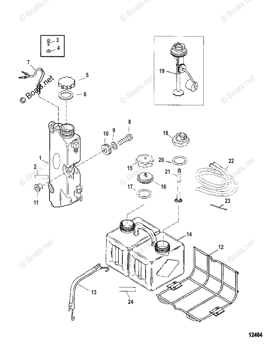 Mercury Outboard 225HP OEM Parts Diagram for Oil Injection Components ...