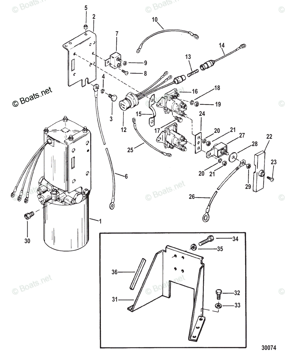 Mercruiser Sterndrive Outdrives OEM Parts Diagram for HYDRAULIC PUMP