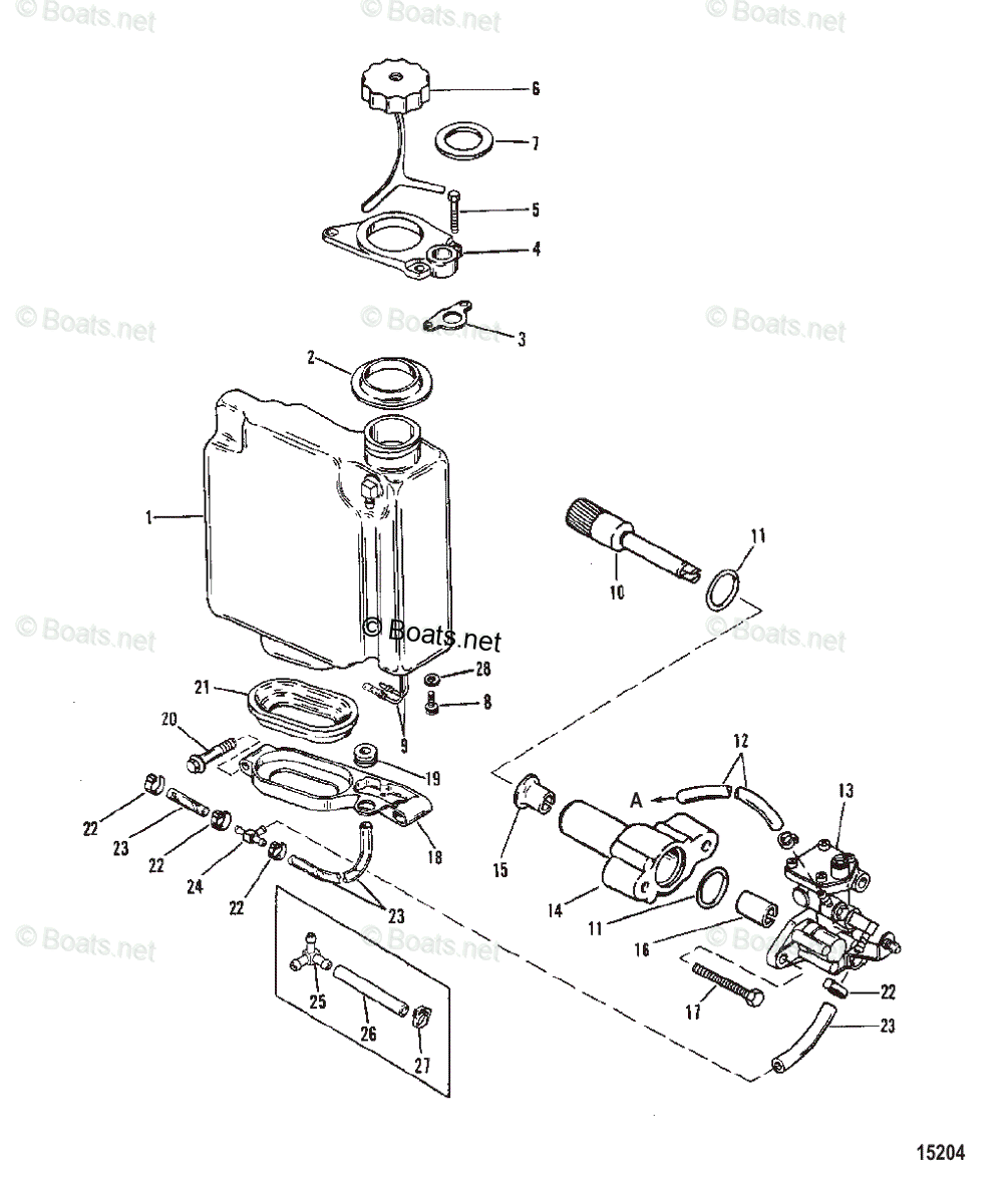 Mercury Outboard 100HP OEM Parts Diagram for Oil Injection Components ...