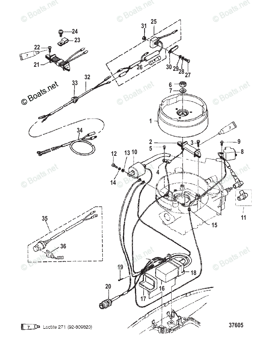 Mercury Outboard 4.5HP OEM Parts Diagram for Magneto and Ignition ...