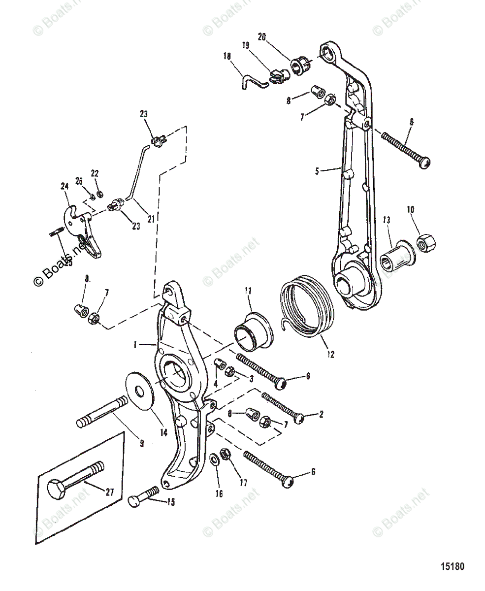 Mercury Outboard 115HP OEM Parts Diagram for Throttle And Linkage