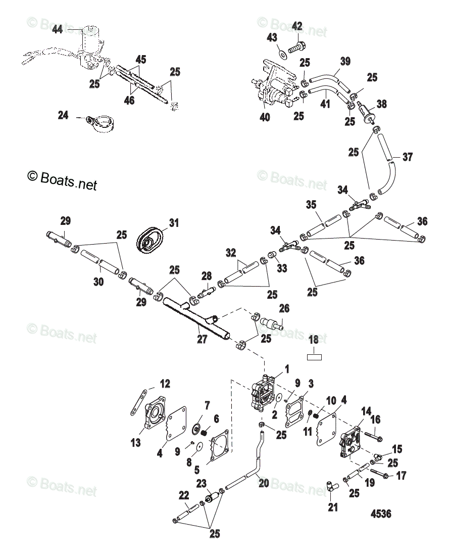 Mercury Outboard 115HP OEM Parts Diagram For FUEL PUMP | Boats.net