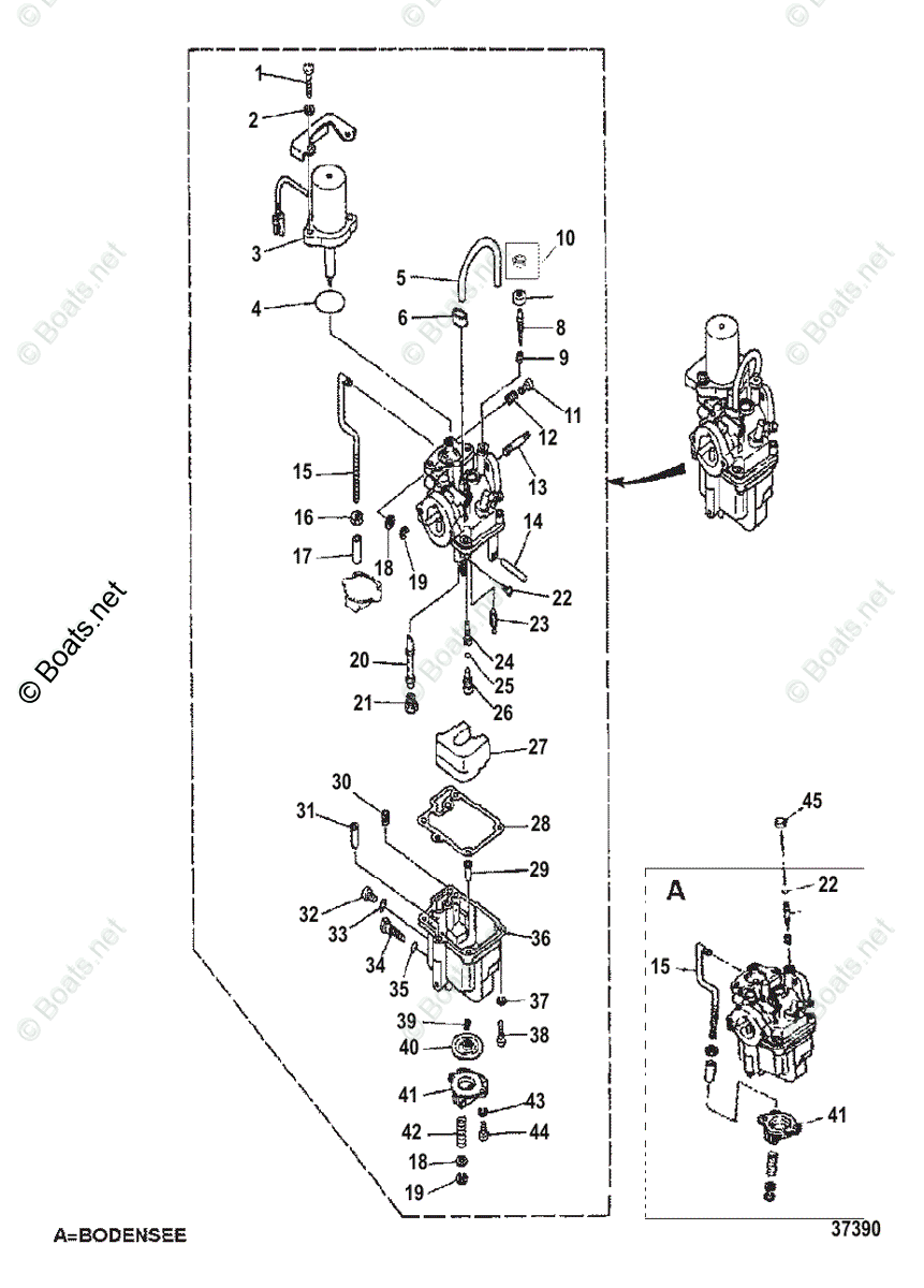 Mercury Outboard 9.9HP OEM Parts Diagram for CARBURETOR | Boats.net