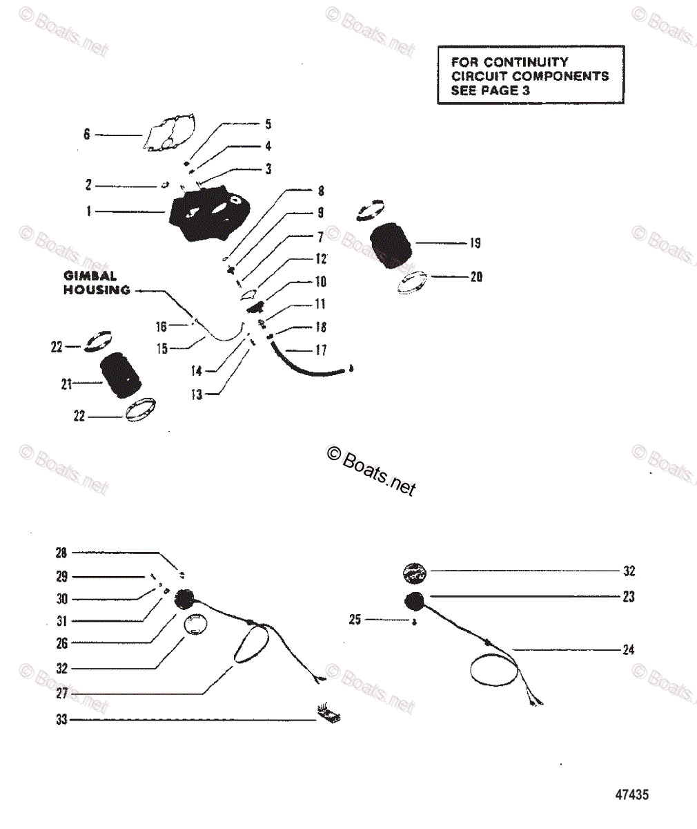 Mercruiser Sterndrive Outdrives OEM Parts Diagram for Bell Housing